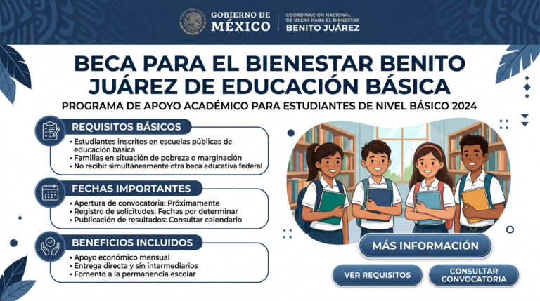 Lee más sobre el artículo Beca para el Bienestar Benito Juárez de Educación Básica