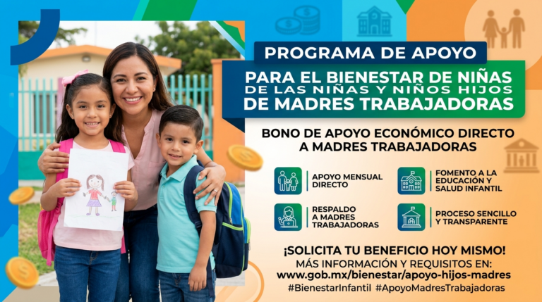 Lee más sobre el artículo Programa de Apoyo para el Bienestar de las Niñas y Niños Hijos de Madres Trabajadoras